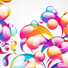 Aufkleber - Abstract colorful arc-drop background.