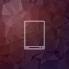 Poster - Modern tablet in flat style icon