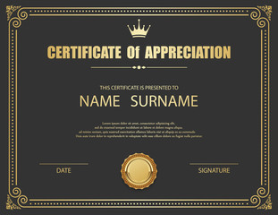 vector certificate template.
