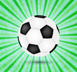 © olhen_design - Creative football vector design on green background.Football