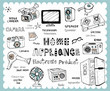 © kyuree - Hand drawn electronic product set