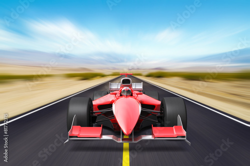 Board z aluminiowym obramowaniem Wyścig formuły czerwony samochód