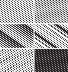 Wall Mural - Simple striped patterns. Vector set