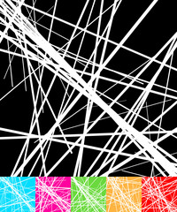 Aufkleber - Set of backgrounds with randomly placed lines. Abstract vector i