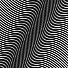 Aufkleber - Horizontal lines in paralell fashion with wave effect. Abstract