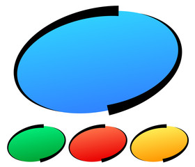 Poster - Stylish oval elements