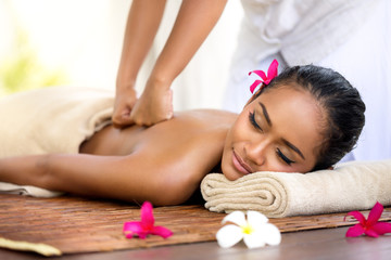 Wall Mural - Balinese massage in spa environment