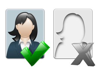 Wall Mural - female user icons. vector illustration