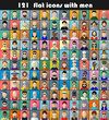 © stanok - Set of  flat icons with men