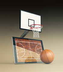 Sticker - basketball and new communication technology