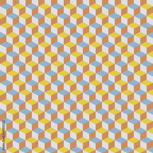 Plakat na papierze fotorealistycznym Abstrakcyjny wzór geometryczny retro