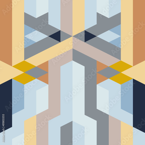 Plakat na papierze fotorealistycznym Abstrakcyjny wzór geometryczny retro art deco