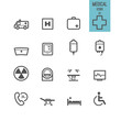 Set of medical icons. Vector illustration.