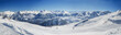 canvas print picture - 180° Panorama Silvretta Skigebiet Montafon Berggipfel