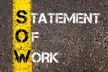 Wall Mural - Business Acronym SOW as Statement of Work
