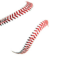High Key Image Of A Baseball And Stitches