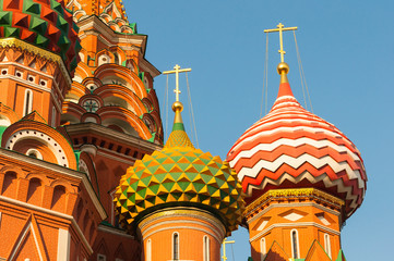 View of the Red Square with Vasilevsky descent in Moscow, Russia