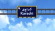 Karachi Pakistan Highway Road Sign