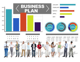 Wall Mural - Business Plan Graph Brainstorming Strategy Idea Info Concept
