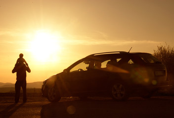 Family sunset