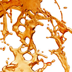 Canvas Print - Liquid Splash. Alcohol, Tea, Cola.