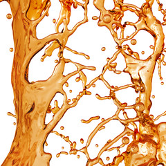 Canvas Print - Liquid Splash. Alcohol, Tea, Cola.