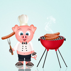 Wall Mural - barbecue pork