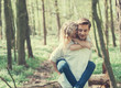 © VectorART - cheerful pair of lovers in summer forest