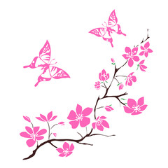 Canvas Print - twig cherry blossoms