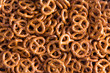 Background texture of mini pretzels