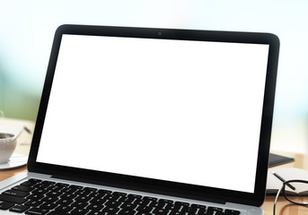 modern laptop on a table