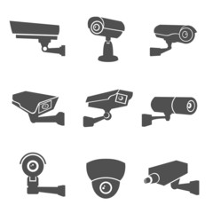 Wall Mural - Surveillance Camera Icons