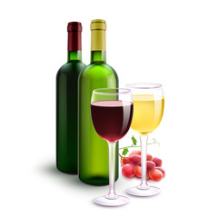 Wall Mural - Red And White Wines