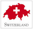 Switzerland flag map