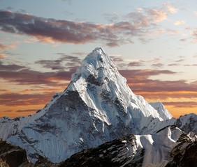 Canvas Print - Ama Dablam on the way to Everest Base Camp