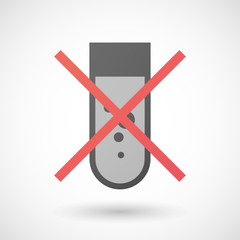 Wall Mural - Not allowed icon with a chemical test tube