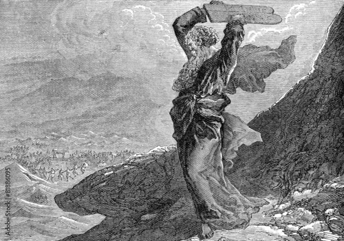 Fotomural Moses breaking the two tablets of stone