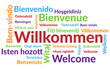 Wordcloud Willkommen