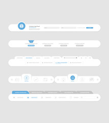 Wall Mural - flat website navigation elements with banners and concept icons