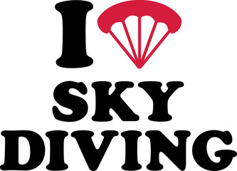 Canvas Print - I love Skydiving