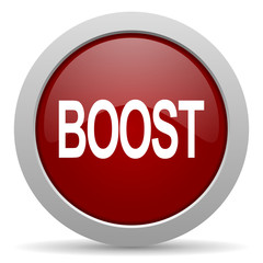 boost red glossy web icon
