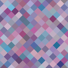 Geometric Background, Random Purple Diamonds. Seamless Pattern
