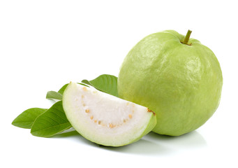 Fresh guava isolated on white background