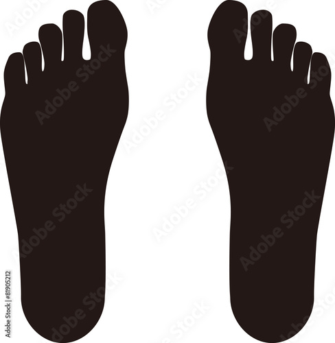 足裏シルエット Stock イラスト Adobe Stock