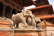 Statues of elephants in Bhaktapur, Kathmandu valley, Nepal