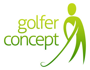 Wall Mural - Golfer concept abstract