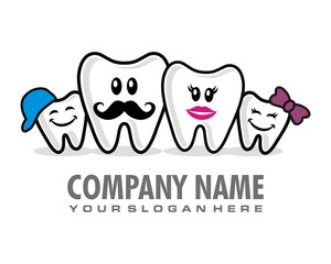 Wall Mural - tooth dentist logo image vector