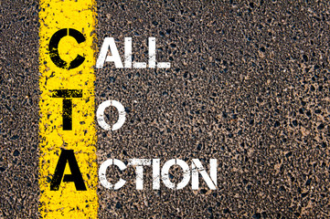 Wall Mural - Acronym CTA as Call To Action
