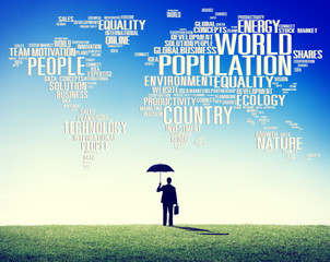 Wall Mural - World Population Global People Community International Concept