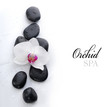 © bluebat - White orchid and spa stones